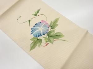 絽塩手描き朝顔模様名古屋帯